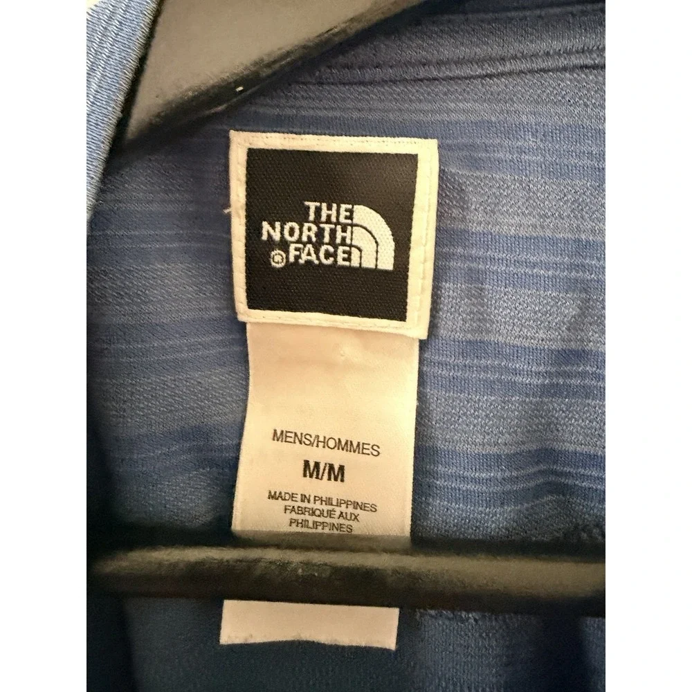 The North Face Men's Blue Striped Pocket T-Shirt Size Medium Modal Blend